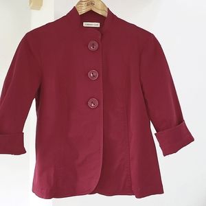 Coldwater Creek light weight cotton jacket  size 10, Burgundy color